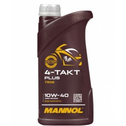 1Л - 4 TAKT PLUS MANNOL  масло Для мотоциклов ,скутеров, садовой техники.  Полусинтетика